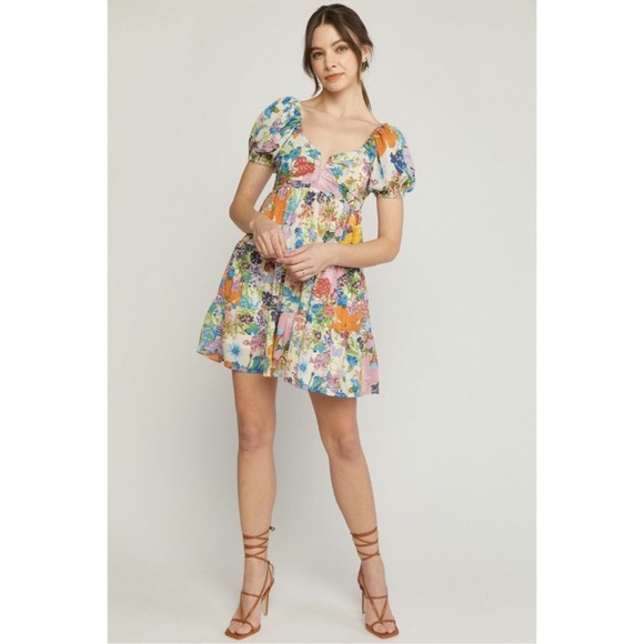 Entro Floral Multicolor Dress - Picture 5 of 12